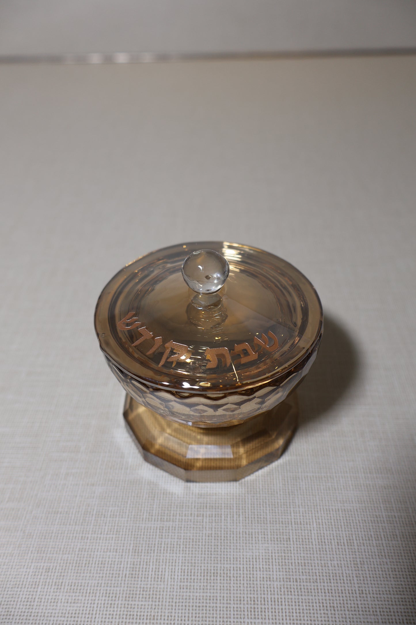 מלחיית קריסטל שמפנייה דגם חריטת שבת קודש