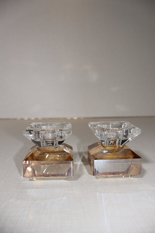 זוג פמוטי קריסטל מהודרים