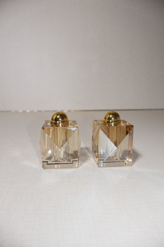 זוג מלחיות מהודרות קריסטל גוון שמפניה