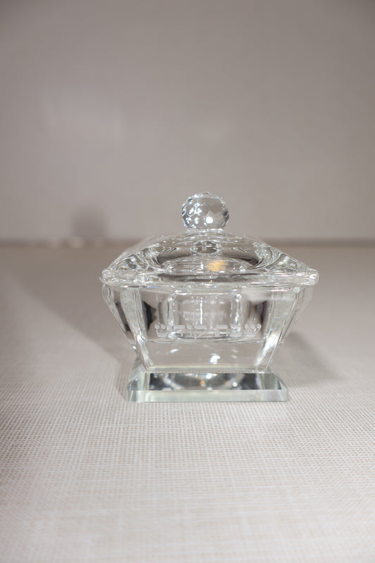 מלחיית קריסטל שקוף- דגם חלק וחריטת ״שבת קודש״