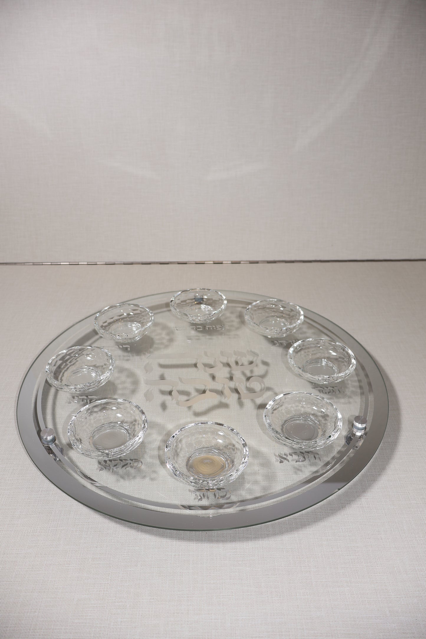 צלחת ברכות לראש השנה – קריסטל מראה מהודרת